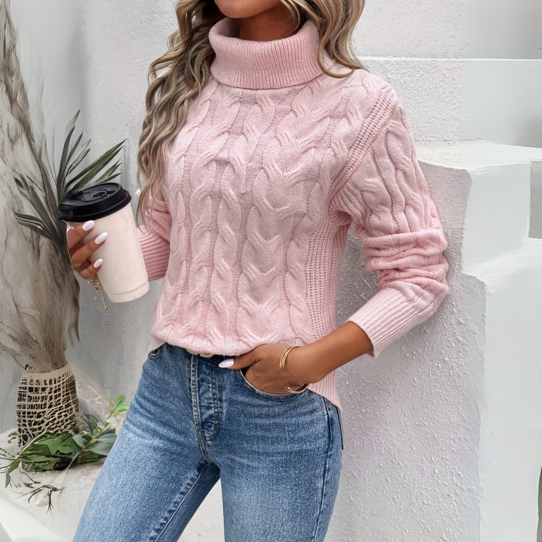 Amelia | Elegant Turtleneck Sweater Made of Knit