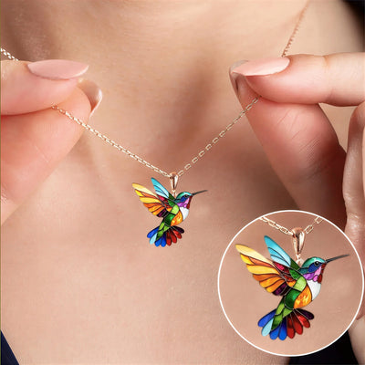 Lucky Hummingbird Earrings with Free Necklace