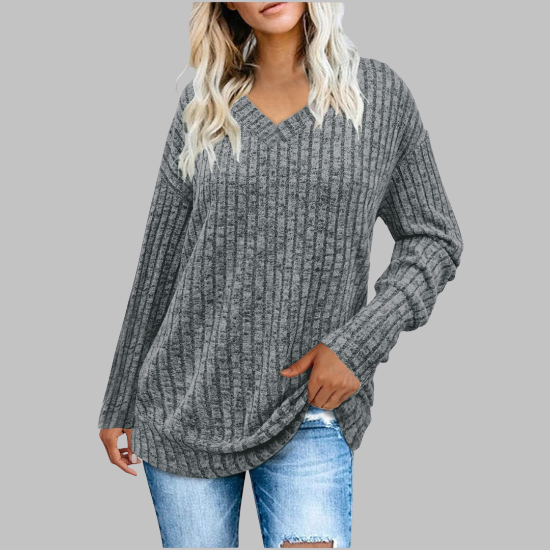 Mellow™ | Comfy V-Neck Long Sleeve Top