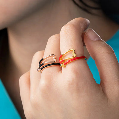 Stethoscope Ring with Heart Birthstone