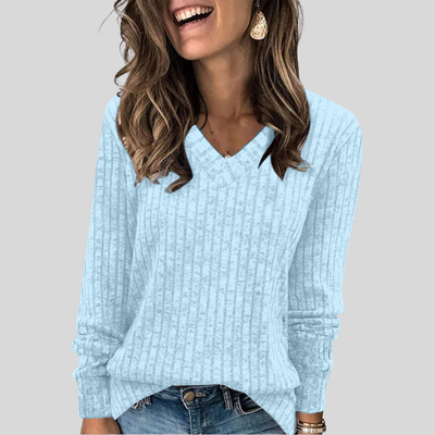 Mellow™ | Comfy V-Neck Long Sleeve Top
