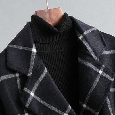 Valeria™ | Elegant Checked Wool Coat