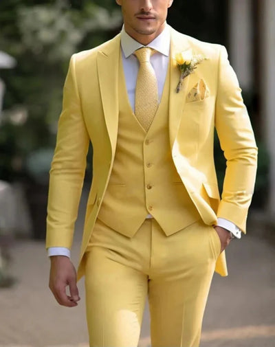 Men's Stylish 3-Piece Wedding Guest Suit | Classic