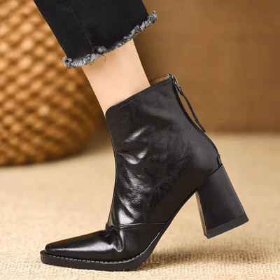 Claudia™ | Luxury Mid-Heel Ankle Boots