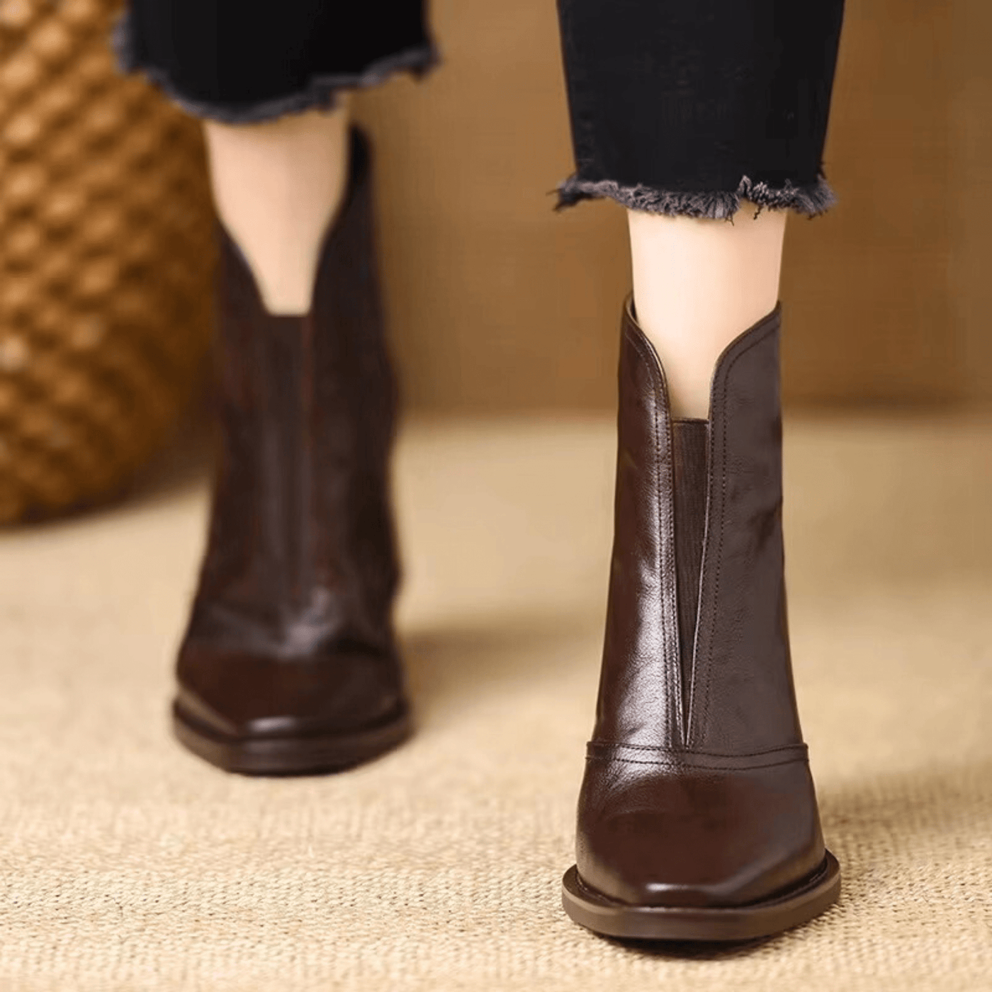 Claudia™ | Luxury Mid-Heel Ankle Boots