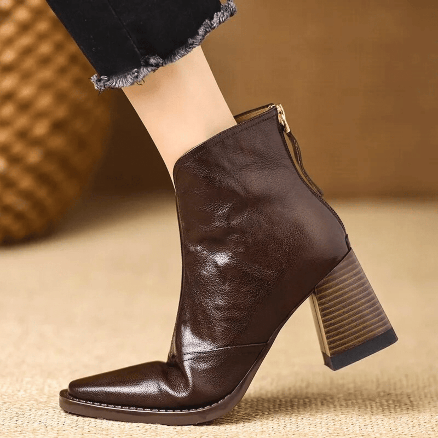 Claudia™ | Luxury Mid-Heel Ankle Boots